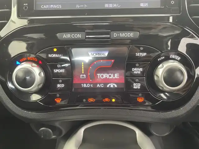 日産 ジューク 15RX Vセレクション 富山県 2016(平28)年 8.1万km ブリリアントホワイトパール ワンオーナー/純正ナビ（AM/FM/CD/DVD/AUX/BT）/フルセグTV/社外AW付き冬タイヤ積込（6mm）/衝突被害軽減ブレーキ/レーンキープアシスト/オートライト/LEDヘッドライト/ETC/スマートキー/プッシュスタート/純正17インチAW/純正フロアマット
