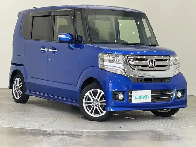 ホンダ Ｎ ＢＯＸ カスタム G Lパッケージ 栃木県 2016(平28)年 4.2万km ブリリアントスポーティブルーメタリック2トーン 社外ナビ/(CD/DVD/フルセグTV/Bluetooth/USB)/バックカメラ/ETC/片側パワスラ/オートライト/横滑り防止装置/フォグランプ/スマートキー/プッシュスタート/アイドリングストップ/ウィンカーミラー/電動格納ミラー/純正14インチアルミホイール/社外フロアマット