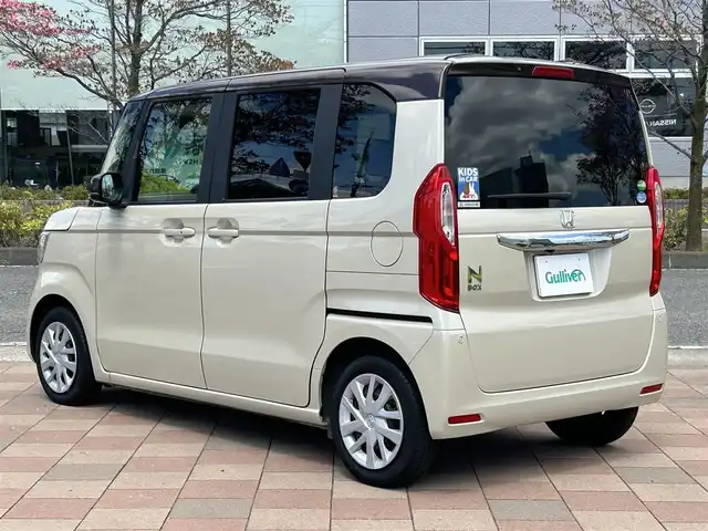 ホンダ Ｎ ＢＯＸ G L ホンダセンシング 福島県 2020(令2)年 3万km プレミアムアイボリーパールⅡ 純正メモリナビ/　【フルセグ/CD/DVD/SD/MSV/BT/USB/AUX】/バックカメラ/ステアリングスイッチ/レーダークルーズコントロール/ビルトインETC/ドライブレコーダー/前席シートヒーター/レーンキープアシスト/衝突軽減システム/片側パワースライドドア/コーナーセンサー/LEDヘッドライト（AUTO機能付き）/　・フォグランプ/スペアキー×１/純正フロアマット/横滑り防止機能
