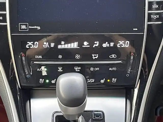 トヨタ ハリアー ハイブリッド プログレス メタル&レザーPスタイルブルーイッシュ 道北・旭川 2019(平31)年 3.4万km スパークリングブラックパールクリスタルシャイン JBLサウンドシステム（CD、DVD、BD）/全方位カメラ/フルセグTV/前席シートヒーター&ベンチレーション/前席パワーシート/運転席メモリーシート/クリアランスソナー/パワーバックドア/オートマチックハイビーム/LEDヘッドライト/LEDフォグランプ/ドライブレコーダー/クルーズコントロール/特別仕様車