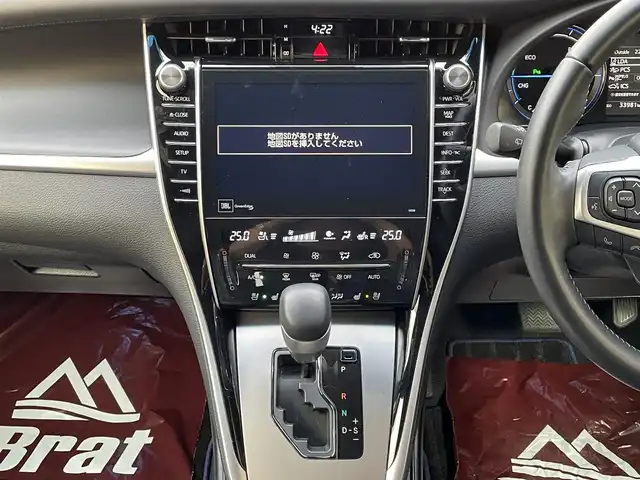 トヨタ ハリアー ハイブリッド プログレス メタル&レザーPスタイルブルーイッシュ 道北・旭川 2019(平31)年 3.4万km スパークリングブラックパールクリスタルシャイン JBLサウンドシステム（CD、DVD、BD）/全方位カメラ/フルセグTV/前席シートヒーター&ベンチレーション/前席パワーシート/運転席メモリーシート/クリアランスソナー/パワーバックドア/オートマチックハイビーム/LEDヘッドライト/LEDフォグランプ/ドライブレコーダー/クルーズコントロール/特別仕様車