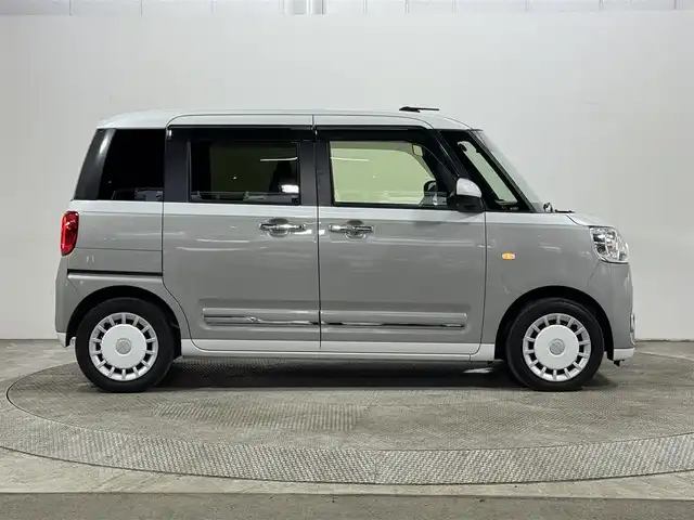ダイハツ ムーヴ キャンバス ストライプス G ターボ 大阪府 2023(令5)年 2.4万km シャイニングホワイトパール/スムーズグレーマイカメタリック 純正ナビ（フルセグTV・BTAUDIO）/バックカメラ/ETC/両側パワースライドドア/シートヒーター/コーナーセンサー/クルーズコントロール/LEDヘッドライト/ドライブレコーダー/プッシュスタート/スマートキー