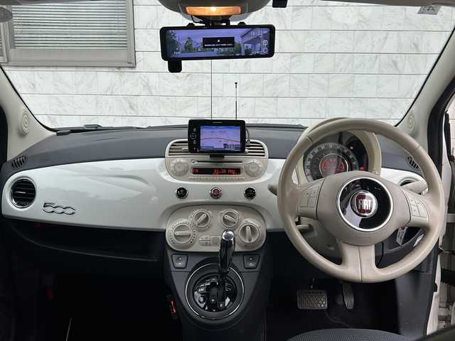 フィアット ５００ スーパーポップ トポ 埼玉県 2015(平27)年 11.5万km ビアンコ・ガーラ 社外ナビ/社外ミラードラレコ前後　/純フロア　/ETC/AM/FM/CD/TRC/abarth16AW