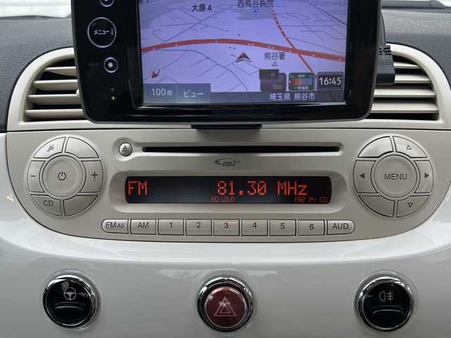 フィアット ５００ スーパーポップ トポ 埼玉県 2015(平27)年 11.5万km ビアンコ・ガーラ 社外ナビ/社外ミラードラレコ前後　/純フロア　/ETC/AM/FM/CD/TRC/abarth16AW