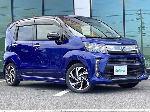 スバル ステラ カスタム RS スマートアシスト 福岡県 2018(平30)年 10.8万km ブラックマイカメタリック/ディープブルークリスタルマイカ2トーン 社外メモリナビ（NMZK-W68D）/フルセグ/DVD再生/USB接続/BT接続/ETC/運転席シートヒーター/純正フロアマット/純正ドアバイザー/アイドリングストップ/プッシュスタート/オートライト