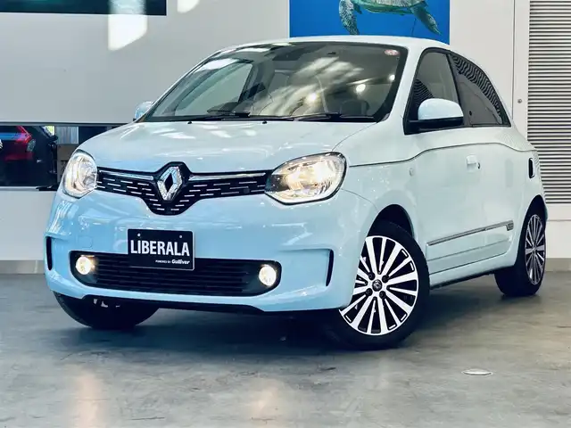 ルノー トゥインゴ インテンス 大阪府 2021(令3)年 3万km ライトブルー 純正ナビ/TV/バックカメラ/applecarplay/USB/AUX/Bluetooth/純正16インチAW/クリアランスソナー/クルーズコントロール/リモコンキー/ハーフ革/シートヒーター/ETC/ドラレコ