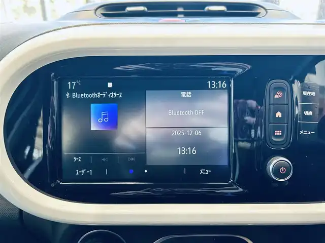 ルノー トゥインゴ インテンス 大阪府 2021(令3)年 3万km ライトブルー 純正ナビ/TV/バックカメラ/applecarplay/USB/AUX/Bluetooth/純正16インチAW/クリアランスソナー/クルーズコントロール/リモコンキー/ハーフ革/シートヒーター/ETC/ドラレコ