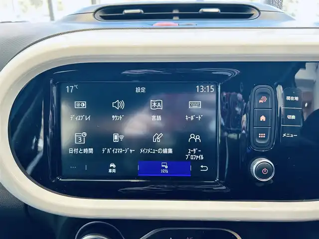 ルノー トゥインゴ インテンス 大阪府 2021(令3)年 3万km ライトブルー 純正ナビ/TV/バックカメラ/applecarplay/USB/AUX/Bluetooth/純正16インチAW/クリアランスソナー/クルーズコントロール/リモコンキー/ハーフ革/シートヒーター/ETC/ドラレコ