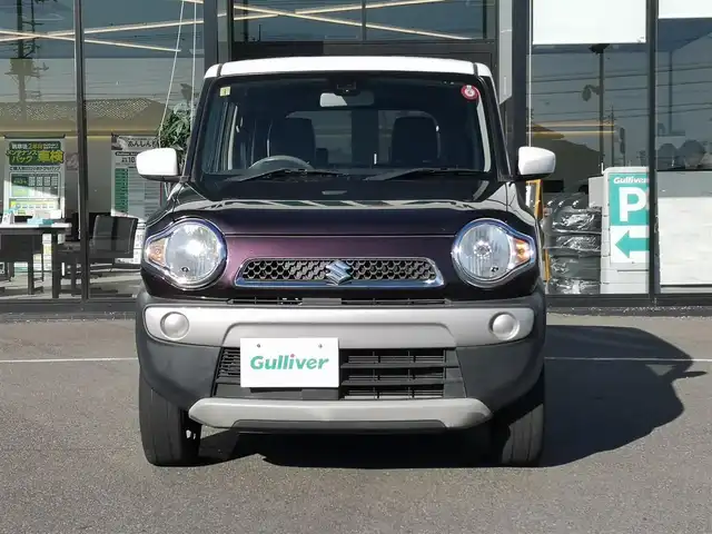 スズキ ハスラー G 茨城県 2017(平29)年 8.1万km ムーンライトバイオレットパールメタリック/ホワイト2トーンルーフ 社外ナビ（ワンセグ/iPod/CD/衝突軽減/純正AW/前席シートヒーター/電動格納ミラー