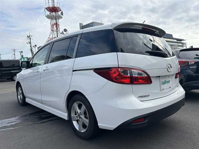 マツダ プレマシー 20S スカイアクティブ 島根県 2015(平27)年 4.9万km クリスタルホワイトパールマイカ 純正ＳＤナビ　/フルセグTV　/ＤＶＤ再生　/Ｂｌｕｅｔｏｏｔｈ接続 /USB入力端子/バックカメラ　/前方ドライブレコーダー　/片側パワースライドドア　/横滑り防止装置　/スマートキー　/純正HIDヘッドライト　/純正15インチアルミホイール　/純正フロアマット　/スペアキー１