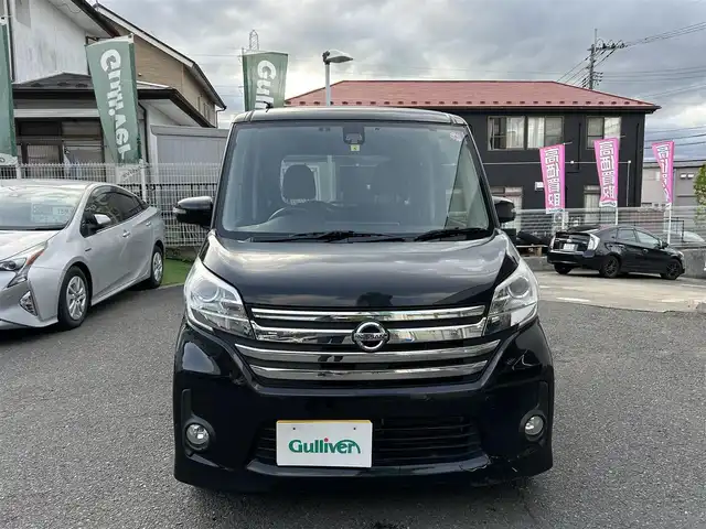 日産 デイズ ルークス ハイウェイスターX Gパッケージ 宮城県 2016(平28)年 7.3万km ブラック 純正ナビ（FM/AM/CD/USB/TVワンセグ/SD/Bluetooth）/バックカメラ/衝突軽減/アイドリングストップ/横滑り防止/ドラレコ/プッシュスタート/オートライト/ETC/スタッドレスタイヤ（１５５/65R14750）/スマートキー/保証書/取扱説明書/記録簿