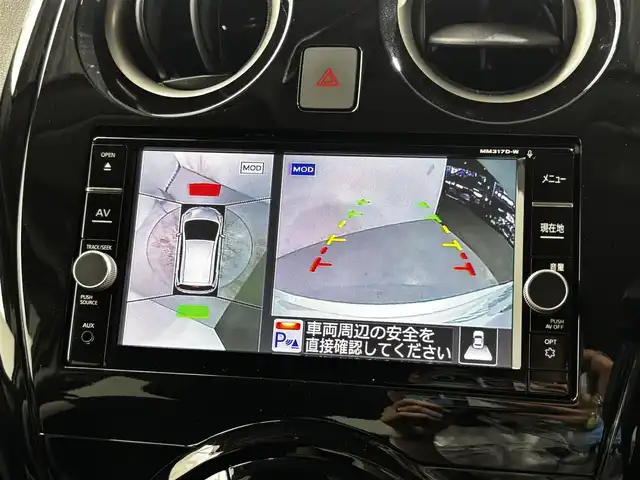 日産 ノート e－パワー X 大阪府 2018(平30)年 0.2万km ブリリアントホワイトパール 純正ナビＴＶ　ＥＴＣ　バックカメラ　全方位カメラ　電動格納ミラー　レーンアシスト　オートライト　オートマチックハイビーム　ＬＥＤヘッドライト　純正アルミホイール　スマートキー　クリアランスソナー