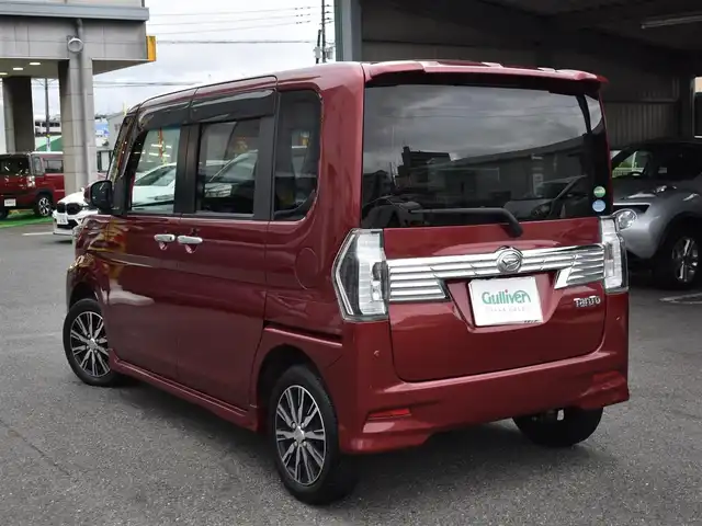 ダイハツ タント カスタム X トップED SA Ⅲ 福岡県 2018(平30)年 8.3万km ファイアークォーツレッドM スマートアシストIII/社外メモリーナビ/フルセグTV/CD/DVD/BT/バックカメラ/純正LEDヘッドライト/純正LEDフォグライト/純正14インチアルミホイール/片側パワースライドドア/ハーフレザーシート/D席シートヒーター/オートハイビーム/コーナーセンサー/ステアリングリモコン/プッシュスタート/スマートキー×2/ドアバイザー/フロアマット/保証書/取扱説明書