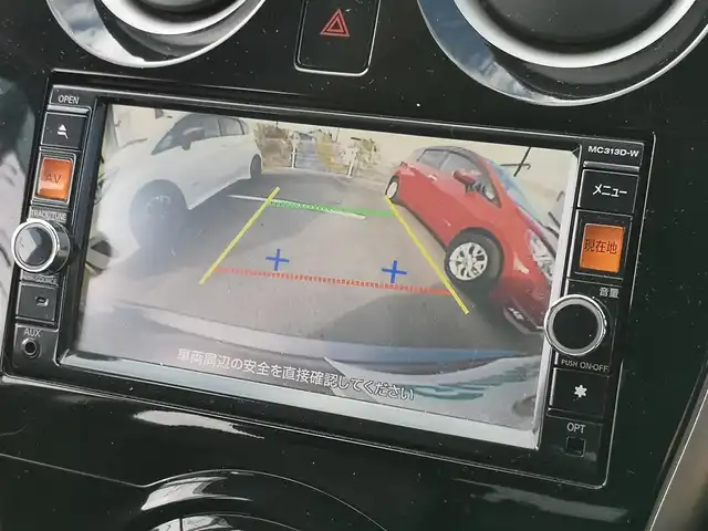 日産 ノート X DIG－S 茨城県 2013(平25)年 8.5万km ダークメタルグレー 純正ナビ/【DVD・CD・SD・BT・TV・AM・FM・VTR・iPod・AUX】/Bカメラ/ETC/前方ドラレコ/アイドリングストップ/オートエアコン/プッシュスタート/スマートキー/ヘッドライトレベライザー/電格ミラー/ドアバイザー/純正フロアマット/純正ホイールカバー