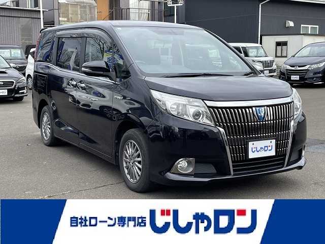 トヨタ エスクァイア ハイブリッド Gi 宮城県 2015(平27)年 14.9万km スパークリングブラックパールクリスタルシャイン 【(株)IDOMが運営する【じしゃロン仙台店】の自社ローン対象車両になります。こちらは現金ご利用時の価格です。自社ローンご希望の方は別途その旨お申付け下さい。】/純正SDナビ/バックカメラ/フルセグ/Qi充電/ビルトインETC/クルコン/前席シートヒーター/両側パワスラ