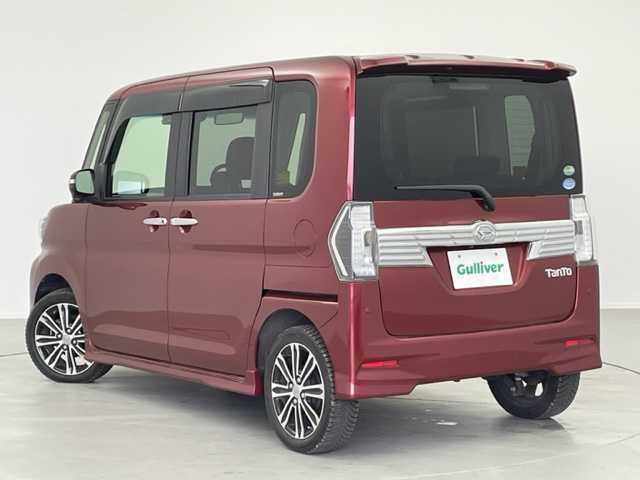 ダイハツ タント カスタム RS トップED SA Ⅲ 愛知県 2017(平29)年 5.5万km ファイアークォーツレッドM ・スマートアシスト/・衝突被害軽減システム/・横滑り防止装置/・コーナーセンサー/・オートライト/・LEDヘッドライト/・LEDフォグランプ/・純正ナビ/・フルセグTV/・バックカメラ/・Bluetooth/・両側パワースライドドア/・純正AW/・後席サンシェード/・ドライブレコーダー/・プッシュスタート/・スマートキー