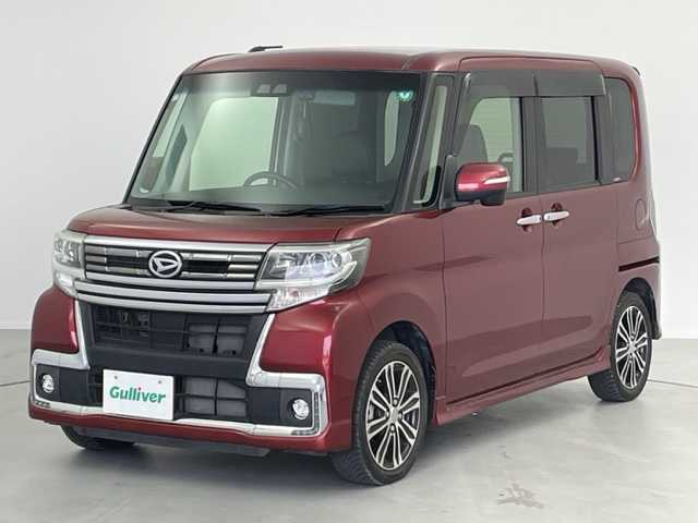 ダイハツ タント カスタム RS トップED SA Ⅲ 愛知県 2017(平29)年 5.5万km ファイアークォーツレッドM ・スマートアシスト/・衝突被害軽減システム/・横滑り防止装置/・コーナーセンサー/・オートライト/・LEDヘッドライト/・LEDフォグランプ/・純正ナビ/・フルセグTV/・バックカメラ/・Bluetooth/・両側パワースライドドア/・純正AW/・後席サンシェード/・ドライブレコーダー/・プッシュスタート/・スマートキー