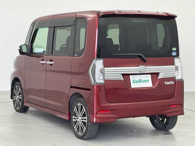 ダイハツ タント カスタム RS トップED SA Ⅲ 愛知県 2017(平29)年 5.5万km ファイアークォーツレッドM ・スマートアシスト/・衝突被害軽減システム/・横滑り防止装置/・コーナーセンサー/・オートライト/・LEDヘッドライト/・LEDフォグランプ/・純正ナビ/・フルセグTV/・バックカメラ/・Bluetooth/・両側パワースライドドア/・純正AW/・後席サンシェード/・ドライブレコーダー/・プッシュスタート/・スマートキー