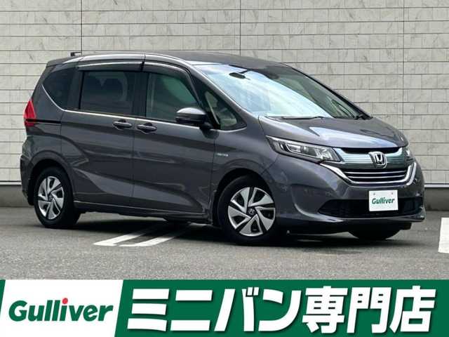 ホンダ フリード ハイブリット G ホンダセンシング 福岡県 2018(平30)年 4.3万km モダンスティールM 純正7型SDナビ【フルセグTV/CD/DVD/BT】バックモニターホンダセンシングレーダークルコン両側パワスラETCドラレコワンオーナー純正LEDヘッドライトスマートキープッシュスタート