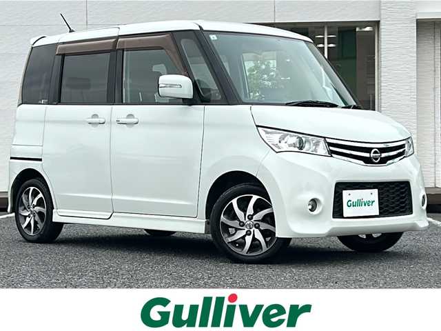 日産 ルークス ハイウェイスター ターボ 千葉県 2011(平23)年 13.2万km スノーパールホワイト ７インチナビ　Ｂカメ　ＥＴＣ　ＬＥＤライト　ターボ　ワンセグテレビ　両側パワースライド　パワースライドドアスイッチ フロアマット純正 アルミホイール純正 オートライト エアバッグW パワーウィンドウ