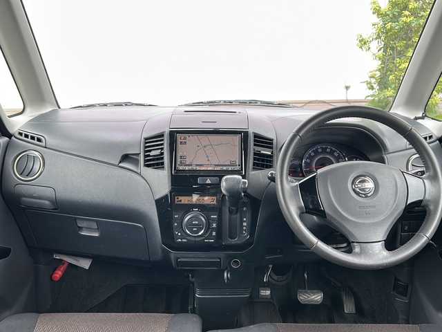日産 ルークス ハイウェイスター ターボ 千葉県 2011(平23)年 13.2万km スノーパールホワイト ７インチナビ　Ｂカメ　ＥＴＣ　ＬＥＤライト　ターボ　ワンセグテレビ　両側パワースライド　パワースライドドアスイッチ フロアマット純正 アルミホイール純正 オートライト エアバッグW パワーウィンドウ