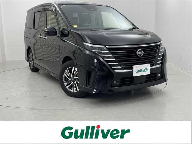 日産 セレナ e－パワー ハイウェイスター V 茨城県 2024(令6)年 1.9万km ダイヤモンドブラック 純正12.3型ナビ/全周囲カメラ/フルセグ/デジタルインナーミラー/プロパイロット/衝突被害軽減ブレーキ/車線逸脱抑制装置/オートマチックハイビーム/BSW/ソナー/両側電動スライドドア/ETC2.0/ドラレコ/シートヒーター/純正16インチAW/LEDヘッドライト/スマートキー