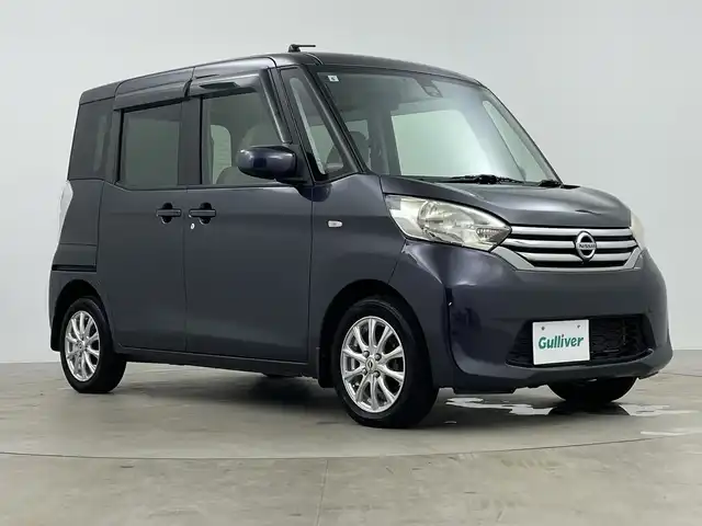 日産 デイズ ルークス X 鹿児島県 2015(平27)年 4.5万km プレミアムパープルP 禁煙車/純正ナビ(BT/CD/DVD/AM/FM)/アラウンドビューモニター/両側パワースライドドア/エマージェンシーブレーキ/車線逸脱警報/プッシュスタート/ETC/アイドリングストップ