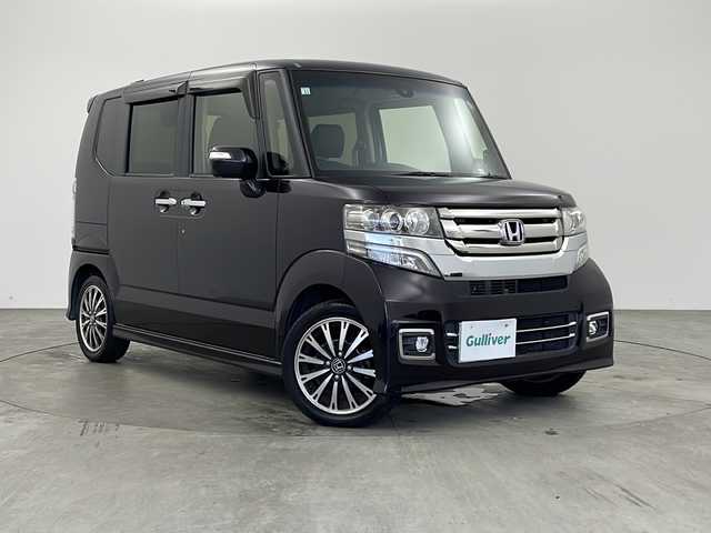 ホンダ Ｎ ＢＯＸ カスタム ターボ SSパッケージ 兵庫県 2016(平28)年 5.1万km プレミアムベルベットパープル・パール ・社外7インチSDナビ/・Bluetooth/CD/DVD/フルセグテレビ/・ビルドインETC/・バックカメラ/・クルーズコントロール/・両側パワースライドドア/・純正フロアマット/・横滑り防止装置/・盗難防止装置/・ハーフレザーシート/・シートヒーター（D席＋N席）/・アイドリングストップ/・HIDヘッドライト/・オートライト/・純正15インチアルミホイール/・Wエアバッグ/・カーテンエアバッグ/・プッシュスタートボタン/・スマートキー/・AACエアコン