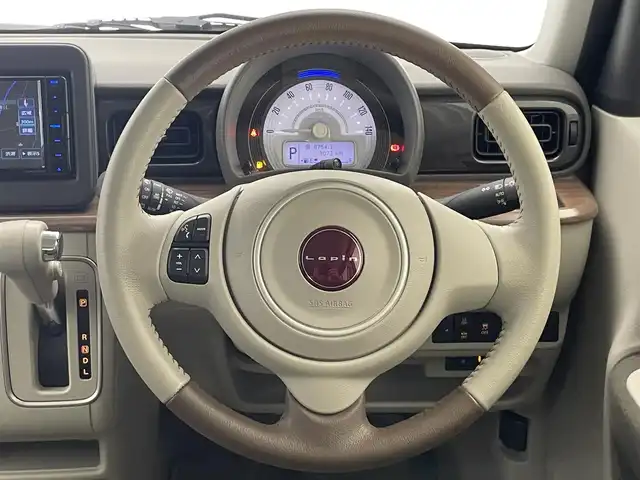 スズキ ラパン ＬＣ X 愛知県 2022(令4)年 0.9万km アーバンブラウンパールメタリック/ソフトベージュ2トーン 純正ナビ　フルセグＴＶ　シートヒーター　禁煙　ツートン　デュアルカメラブレーキ　衝突軽減　車線逸脱　ハーフレザー　ＬＥＤオートライト　リヤパーキングセンサー　ＥＴＣ　純正フロアマット　プッシュスタート