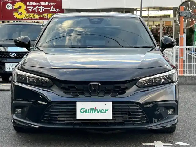 ホンダ シビック EX 長崎県 2021(令3)年 3万km クリスタルブラックパール 純正ナビ付ディスプレイオーディオ（AM/FM/TV)/ブルートゥース/クルーズコントロール追従あり/レーンキープアシスト/衝突軽減ブレーキ/電子パーキングブレーキ/ブレーキホールド/横滑り防止装置/スマートホン非接触準電/バックカメラ/シートヒーター（前席）/ブラインドスポットモニター/踏み間違い衝突軽減/路外逸脱抑制機能/純正アルミホイール/コーナーセンサー（前後）