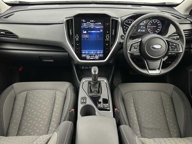 スバル クロストレック ツーリング 宮城県 2024(令6)年 5.2万km クリスタルホワイトP 禁煙車/アイサイト/・プリクラッシュブレーキ/・エマージェンシーレーンキープ/・車線逸脱防止システム/・アダプティブクルーズコントロール/パノラミックビューモニター/後退時ブレーキアシスト/後側方警戒支援システム/ステアリング連動ヘッドランプ/純正11.6インチSDナビ/・BT/USB/iPod/AppleCarPlay/AndroidAuto/フルセグTV/ビルトインETC/前後ドライブレコーダー/前席シートヒーター/前席パワーシート/革巻きステアリング/ステアリングスイッチ/ステアリングヒーター/電動パーキングブレーキ/プッシュスタート/スマートキー/LEDヘッドライト/LEDフォグランプ/純正17インチアルミホイール/純正フロアマット/横滑り防止装置