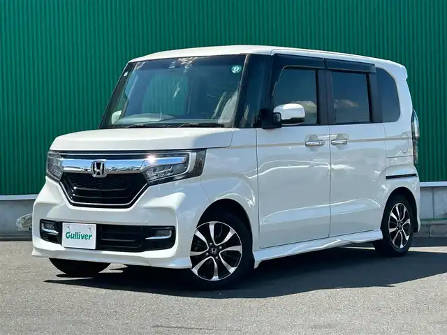ホンダ Ｎ ＢＯＸ カスタム G EX ホンダセンシング 宮城県 2018(平30)年 7.2万km プレミアムホワイトパールⅡ ホンダセンシング/●衝突軽減ブレーキ〈CMBS〉/●誤発進抑制機能/●後方誤発進抑制機能/●歩行者事故低減ステアリング/●路外逸脱抑制機能/●ACC〈アダプティブ・クルーズ・コントロール〉/●LKAS〈車線維持支援システム〉/●オートハイビーム/●先行車発進お知らせ機能/●標識認識機能/純正ナビ（VXM-184VFi）/・CD/DVD/・SD/・Bluetooth/・フルセグTV/バックモニター/ビルトインETC/ステアリングスイッチ/LEDヘッドライト/オートライト/スマートキー＆プッシュスタート/スペアキー1本