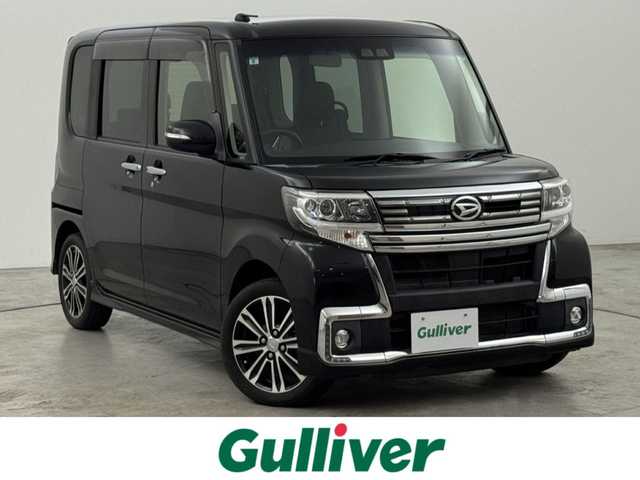ダイハツ タント カスタム RS トップED SA Ⅲ 福岡県 2017(平29)年 5.6万km ブラックマイカメタリック 純正ナビ／フルセグＴＶ　/ＥＴＣ　/両側パワースライドドア　/バックカメラ　/シートヒーター　/衝突被害軽減システム　/横滑り防止　/オートライト　/アイドリングストップ　/純正１５インチＡＷ　/ステアリングスイッチ