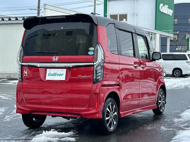 ホンダ Ｎ ＢＯＸ カスタム G L ホンダセンシング 山形県 2019(平31)年 8万km ミラノレッド 4WD/ホンダセンシング/純正SDナビ/　　【CD DVD BT フルセグ USB】/バックカメラ/両側パワースライドドア/レーダークルーズコントロール/LEDヘッドライト/シートヒーター/純正14インチアルミホイール/アイドリングストップ/ステアリングスイッチ/電動格納ウィンカーミラー/フォグランプ/スマートキー×2/ETC