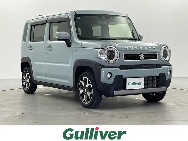 スズキ ハスラー HYBRID X 福井県 2020(令2)年 3.7万km オフブルーM ４WD/社外７インチナビ【CN-RE06WD】/CD/DVD/フルセグTV/Bluetooth/AM/FM/バックカメラ /ETC/スズキセーフティサポート/・衝突軽減ブレーキ/・オートライト/・車線維持支援機能/・車線逸脱警報機能 /プッシュスタート /シートヒーター /ダンヒルアシストコントロール/革巻きステアリング/ステアリングリモコン/ステアリングチルド機構/LED/フォグランプ