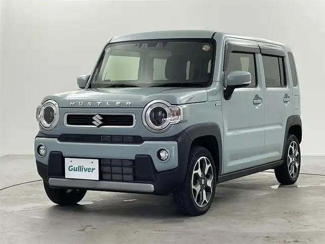 スズキ ハスラー HYBRID X 福井県 2020(令2)年 3.7万km オフブルーM ４WD/社外７インチナビ【CN-RE06WD】/CD/DVD/フルセグTV/Bluetooth/AM/FM/バックカメラ /ETC/スズキセーフティサポート/・衝突軽減ブレーキ/・オートライト/・車線維持支援機能/・車線逸脱警報機能 /プッシュスタート /シートヒーター /ダンヒルアシストコントロール/革巻きステアリング/ステアリングリモコン/ステアリングチルド機構/LED/フォグランプ