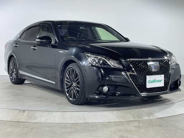 トヨタ クラウン ハイブリッド アスリートS 福岡県 2015(平27)年 9.6万km プレシャスブラックパール 純正HDDナビゲーション/フルセグテレビ/バックカメラ/パワーシート/本革シート/ETC/ハンドルヒーター/シートヒーター/シートクーラー/ドライブレコーダー前後/純正18インチアルミホイール/オートライト/スマートキー/プッシュスタートエンジン/ドアバイザー