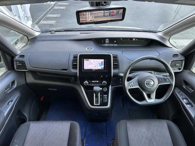 日産 セレナ ハイウェイスター Vセレクション 静岡県 2018(平30)年 6.3万km ダイヤモンドブラック 特別仕様車/セーフティパックB/エマージェンシーブレーキ/プロパイロット/社外ナビ/・フルセグTV/DVD/CD/BT/全周囲カメラ/デジタルルームミラー/ETC/踏み間違い防止/駐車支援/標識検知機能/レーンアシスト/オートハイビーム/ヒーター付きドアミラー/両側電動スライドドア(ハンズフリー)/本革巻きステアリング/ステアリングスイッチ/LEDヘッドランプ/・フォグランプ/後席サンシェード/フロアマット/スマートキー/純正16アルミホイール
