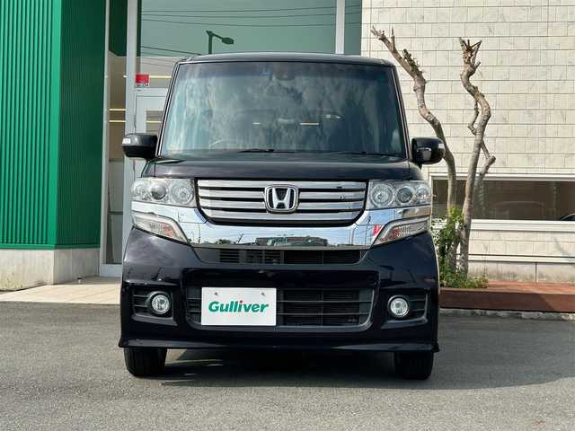 ホンダ Ｎ ＢＯＸ カスタム SSパッケージ 静岡県 2015(平27)年 6.3万km プレミアムゴールドパープルパール エンジンスタートボタン/パワーステアリング/パワーウィンドウ/保証書/取扱説明書/記録簿/オートエアコン/スマートキー/スペアキー１本/純正SDナビ（CD/BT/ワンセグ）/ドライブレコーダー前後/ベンチシート/フロアマット/両側パワースライドドア/純正アルミホイール/ABS/横滑り防止装置/盗難防止装置/オートライト/LEDヘッドライト/Wエアバック
