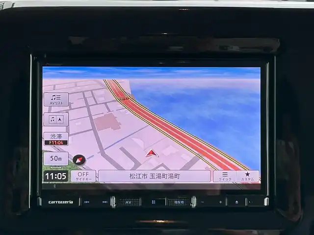 スズキ スペーシア HYBRID X 島根県 2024(令6)年 1.5万km ブルーイッシュブラックパール3 登録時走行距離14618km/社外ナビ(AVIC-RL812)/(AM/FM/CD/DVD/Bluetooth)/フルセグテレビ/両側パワースライドドア/バックカメラ/追従型クルーズコントロール/レーンアシスト/シートヒーター/オットマン付きリアシート/スリムサーキュレーター/横滑り防止/アイドリングストップ