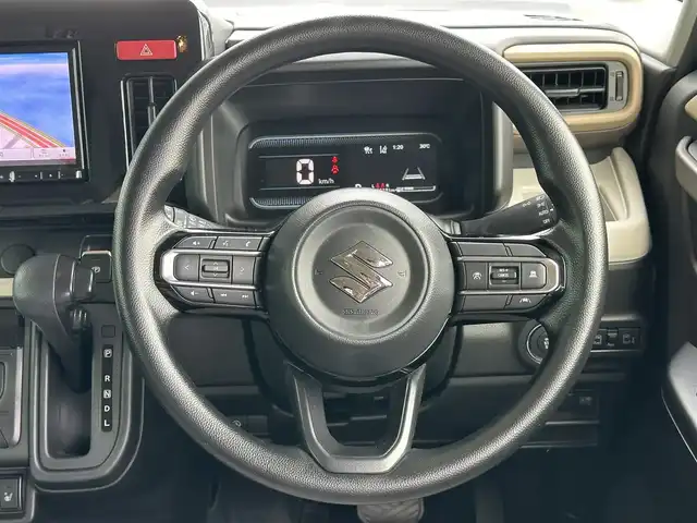スズキ スペーシア HYBRID X 島根県 2024(令6)年 1.5万km ブルーイッシュブラックパール3 登録時走行距離14618km/社外ナビ(AVIC-RL812)/(AM/FM/CD/DVD/Bluetooth)/フルセグテレビ/両側パワースライドドア/バックカメラ/追従型クルーズコントロール/レーンアシスト/シートヒーター/オットマン付きリアシート/スリムサーキュレーター/横滑り防止/アイドリングストップ