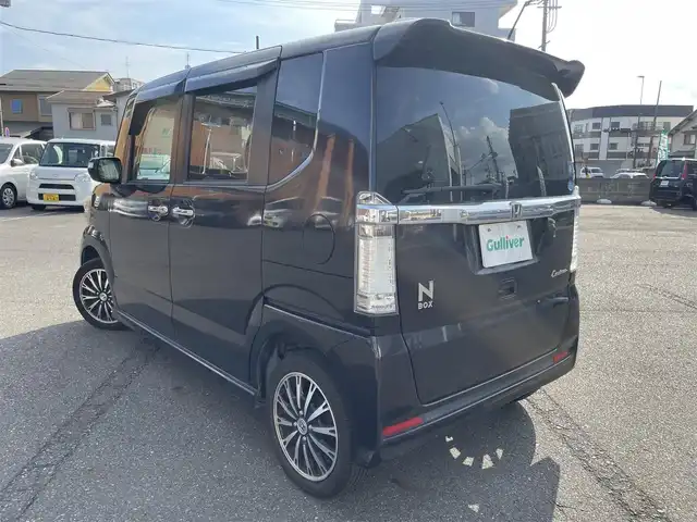 ホンダ Ｎ ＢＯＸ カスタム G ターボパッケージ 静岡県 2013(平25)年 7.7万km プレミアムゴールドパープルパール ワンオーナー/4WDターボ/純正メモリナビ/・ワンセグTV/SD/DVD/CD/USB/バックカメラ/プッシュスタート/スマートキーx2/パドルシフト/HIDライト/オートライト/フォグライト/両側パワースライドドア/クルーズコントロール/純正１５インチAW/純正フロアマット/取扱説明書/新車保証書