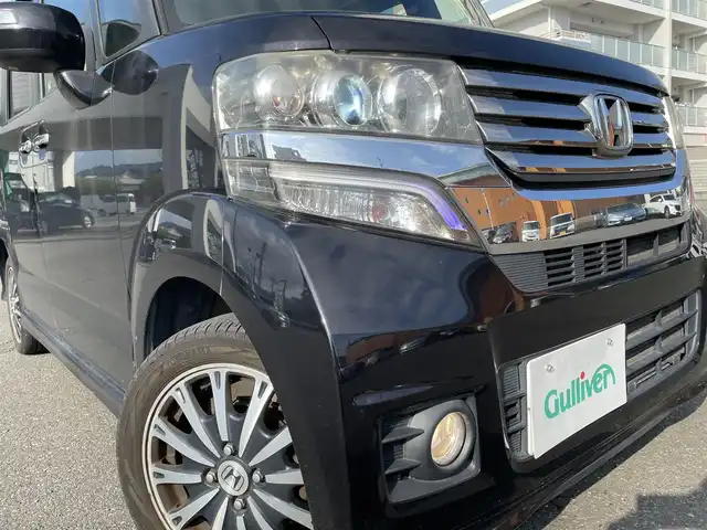 ホンダ Ｎ ＢＯＸ カスタム G ターボパッケージ 静岡県 2013(平25)年 7.7万km プレミアムゴールドパープルパール ワンオーナー/4WDターボ/純正メモリナビ/・ワンセグTV/SD/DVD/CD/USB/バックカメラ/プッシュスタート/スマートキーx2/パドルシフト/HIDライト/オートライト/フォグライト/両側パワースライドドア/クルーズコントロール/純正１５インチAW/純正フロアマット/取扱説明書/新車保証書