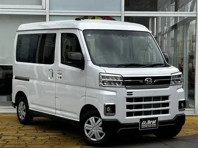 ダイハツ アトレー バン RS 道北・旭川 2025(令7)年 0.2万km シャイニングホワイトパール ターボ/両側パワースライドドア/プッシュスタート/スマートキー/クルーズコントロール/オートライト/LEDヘッドライト/コーナーセンサー