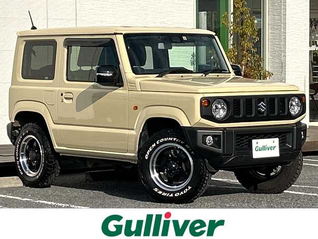 スズキ ジムニー XC 千葉県 2023(令5)年 1.1万km シフォンアイボリーM ディスプレイオーディオ　ＦＨ－８５００ＤＶＳ　ＢＴ　ＤＶＤ　バックカメラ　クルコン　ＥＴＣ　ドラレコ　シートヒーター　ＬＥＤライト　ＨＫＳマフラー　ホワイトレタ　Ｒ／Ｔタイヤ　４ＷＤ　ターボ　衝突軽減