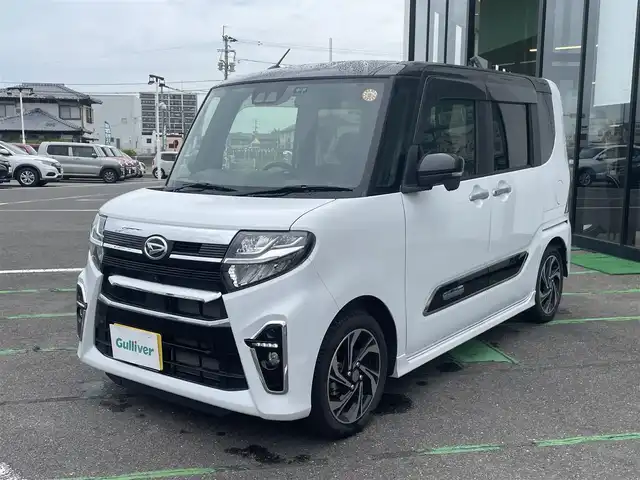 ダイハツ タント カスタム RS スタイルセレクション 長崎県 2021(令3)年 1.7万km ブラックマイカメタリック/シャイニングホワイトパール 全方位カメラ/社外ナビ/前後ドライブレコーダー/ビルトインETC/前席シートヒーター/ハーフレザーシート/両側パワースライドドア/スマートアシストIII/LEDヘッドライト/レーダークルーズコントロール/オートライト/LEDヘッドライト/スマートキー/スペアキー/アイドリングストップ/コーナーセンサー