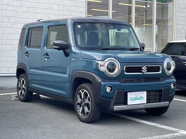 スズキ ハスラー HYBRID X 静岡県 2021(令3)年 4.1万km デニムブルー ガンメタリック 2トーン 純正9インチナビ/地デジTV/Bluetooth/バック/全周囲カメラ/レーダーセーフティサポート/純正15インチAW/前席シートヒーター/シートヒーター/スマートキー/ビルトインETC/LEDヘッドライト
