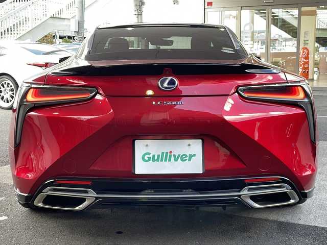 レクサス ＬＣ 500h Lパッケージ 京都府 2017(平29)年 4.2万km ラディアントレッドコントラストレイヤリング マークレビンソン /３眼LEDライト /レクサスセーフティシステム/レーダークルーズコントロール/オートマチックハイビーム/HUD /RCTA /LKA /AHB/BSM /クリアランスソナー /リアスポイラー /ブレーキホールド/黒革 /エアロ(F・S・R) /メモリーパワーシート  /パドルシフト /バックカメラ/メモリーパワーシート/シートヒーター＆ベンチレーター/Miracast/ドライブレコーダー（TZ-D001）/TT FORCED22インチAW