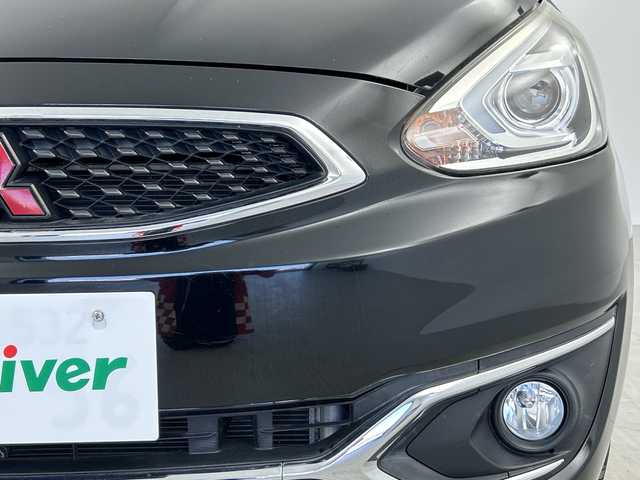 三菱 ミラージュ G 奈良県 2019(令1)年 2.5万km ピレネーブラック 社外7インチメモリナビ/フルセグTV/Bluetoothオーディオ/DVD再生可能/バックカメラ/衝突軽減ブレーキ/横滑り防止装置/スマートキー/プッシュスタート/ドラレコ/オートリトラミラー/アイドリングストップ/純正キセノンライト/ウインカーミラー/純正15インチアルミホイル/リアスポイラー