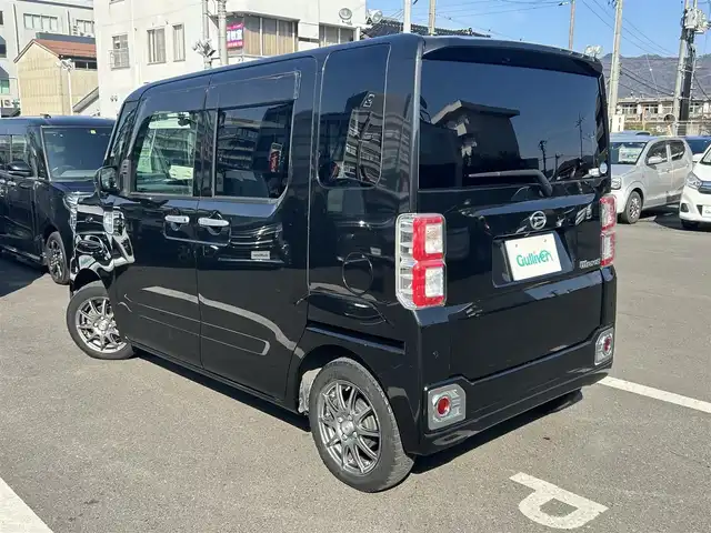 ダイハツ ウェイク G ターボ リミテッド SAⅢ 島根県 2019(平31)年 2.4万km ブラックマイカメタリック ４ＷＤ　/純正８インチナビ　/両側パワスラ　/D席シートヒーター　/バックカメラ　/フルセグＴＶ　/ＥＴＣ　/前方ドラレコ　/オートハイビーム　/ＬＥＤヘッドライト　/衝突軽減ブレーキ　/社外１４インチＡＷ/純正フロアマット/ドアバイザー